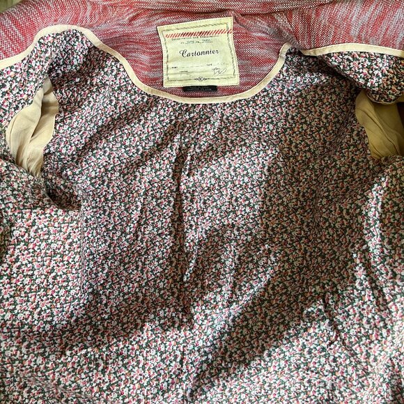 Anthropologie Cartonnier Tonal Knit Blazer Jacket Woman's Pink Space Dye | Sz XS - Picture 12 of 15